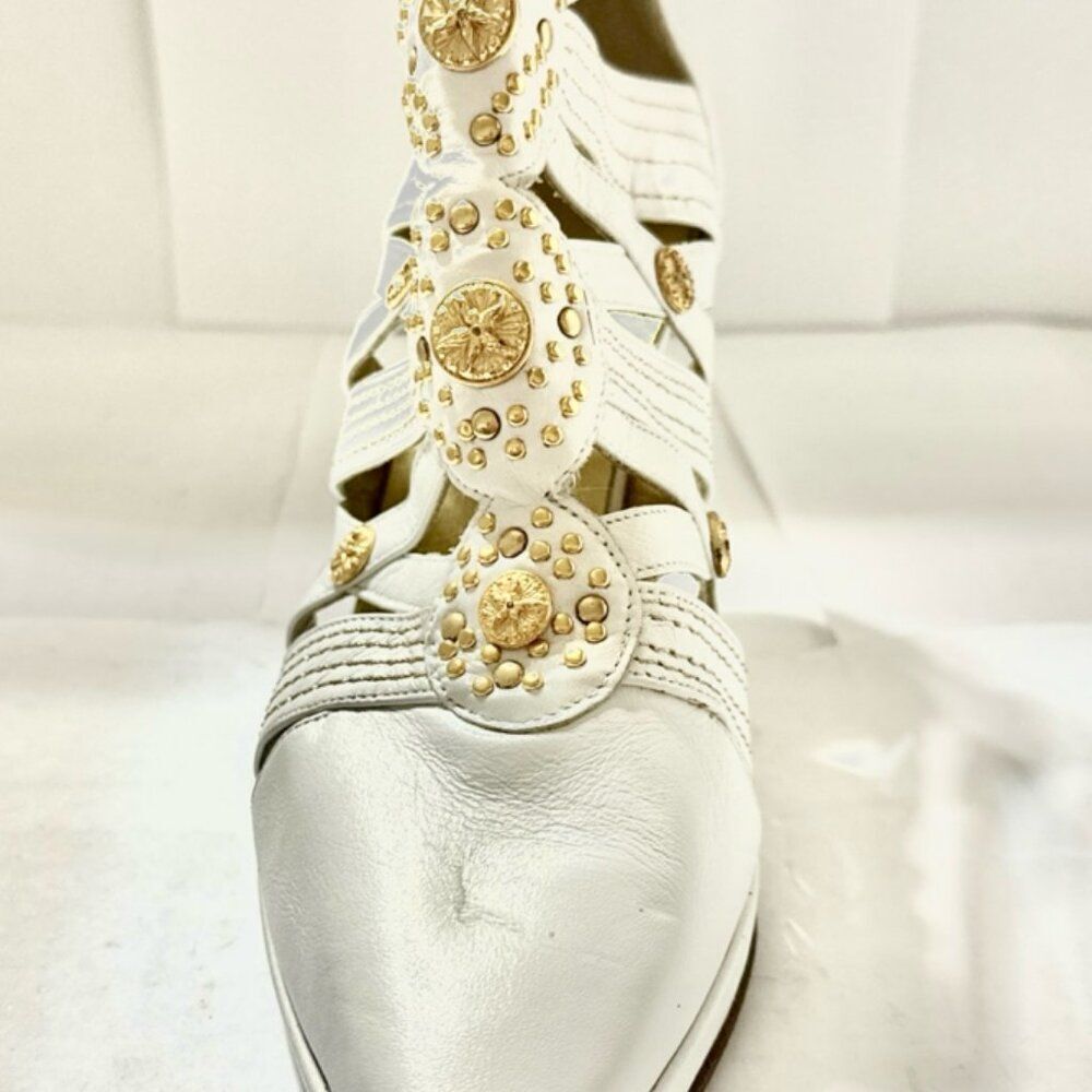 Vintage Italian Leather Tre In High Heel Pumps Size 6 EU 36.5 - Picture 3 of 8